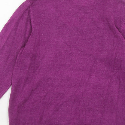 Womens UK Size 14 Maine Purple Pullover Jumper