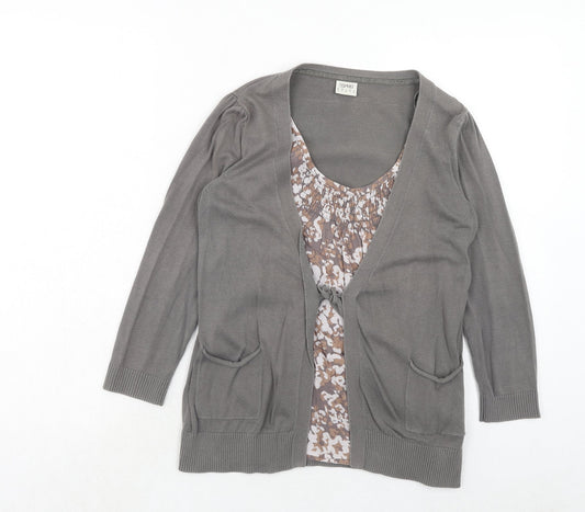 Womens UK Size S Esprit Grey Cardigan Jumper