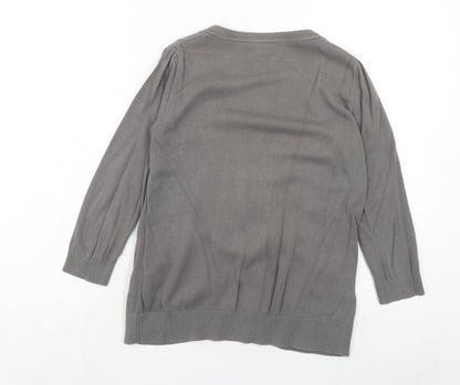 Womens UK Size S Esprit Grey Cardigan Jumper