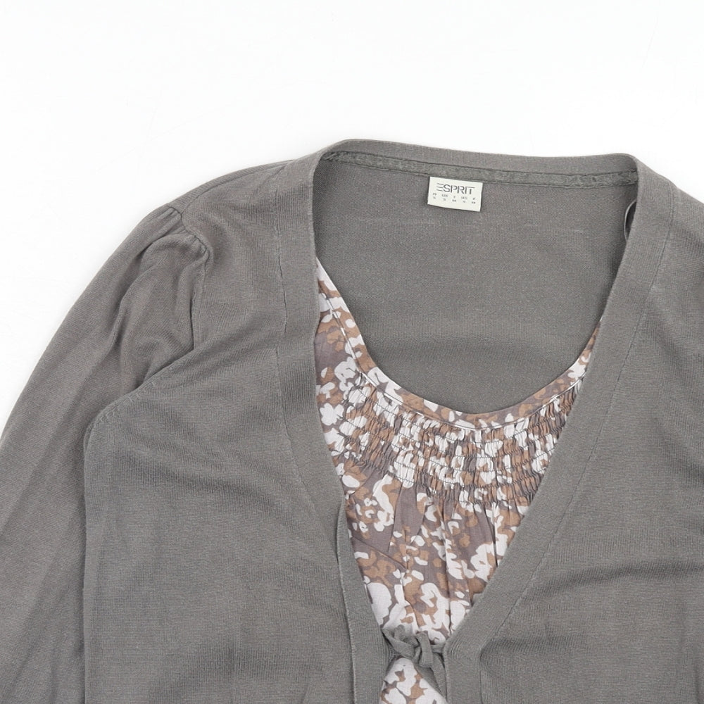 Womens UK Size S Esprit Grey Cardigan Jumper