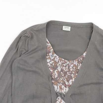 Womens UK Size S Esprit Grey Cardigan Jumper