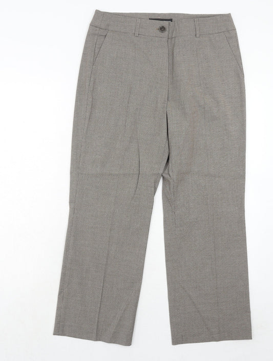 Womens UK Size 12 Gerry Weber Regular Fit Dress Pants Brown Trousers