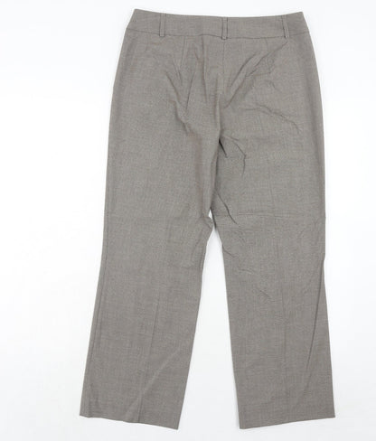 Womens UK Size 12 Gerry Weber Regular Fit Dress Pants Brown Trousers