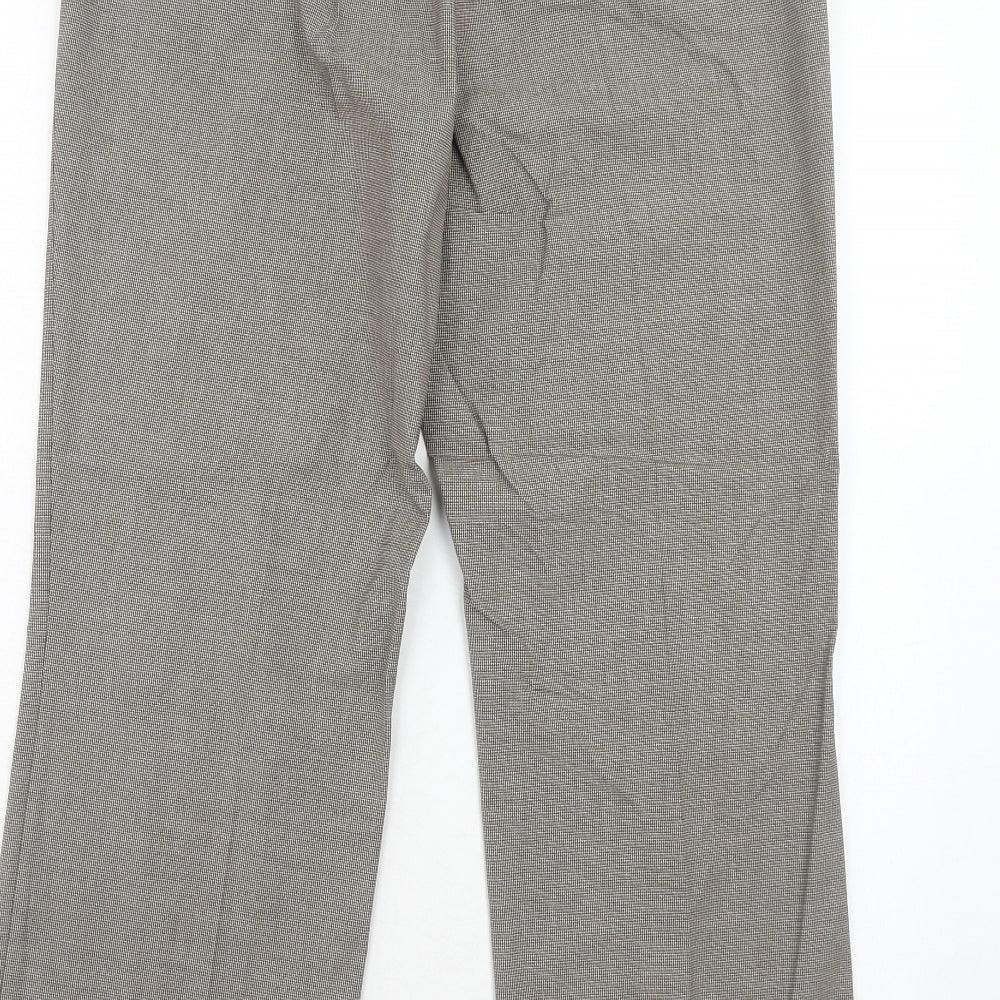 Womens UK Size 12 Gerry Weber Regular Fit Dress Pants Brown Trousers