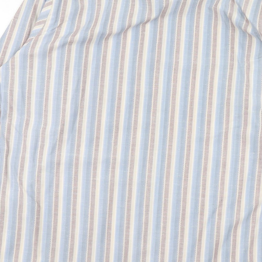 Mens UK Size 16.5 John Charles Blue  Button-Up Long Sleeve Casual Shirt
