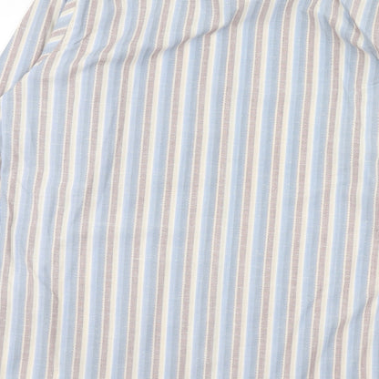 Mens UK Size 16.5 John Charles Blue  Button-Up Long Sleeve Casual Shirt