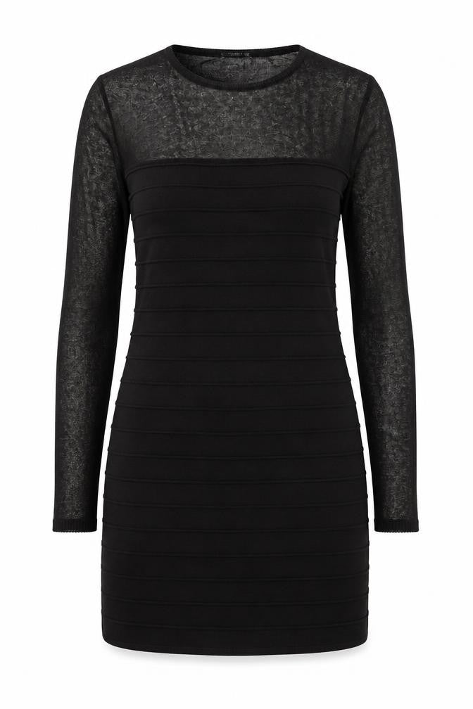 Zara Womens Black Polyester A-Line Size M Round Neck Pullover