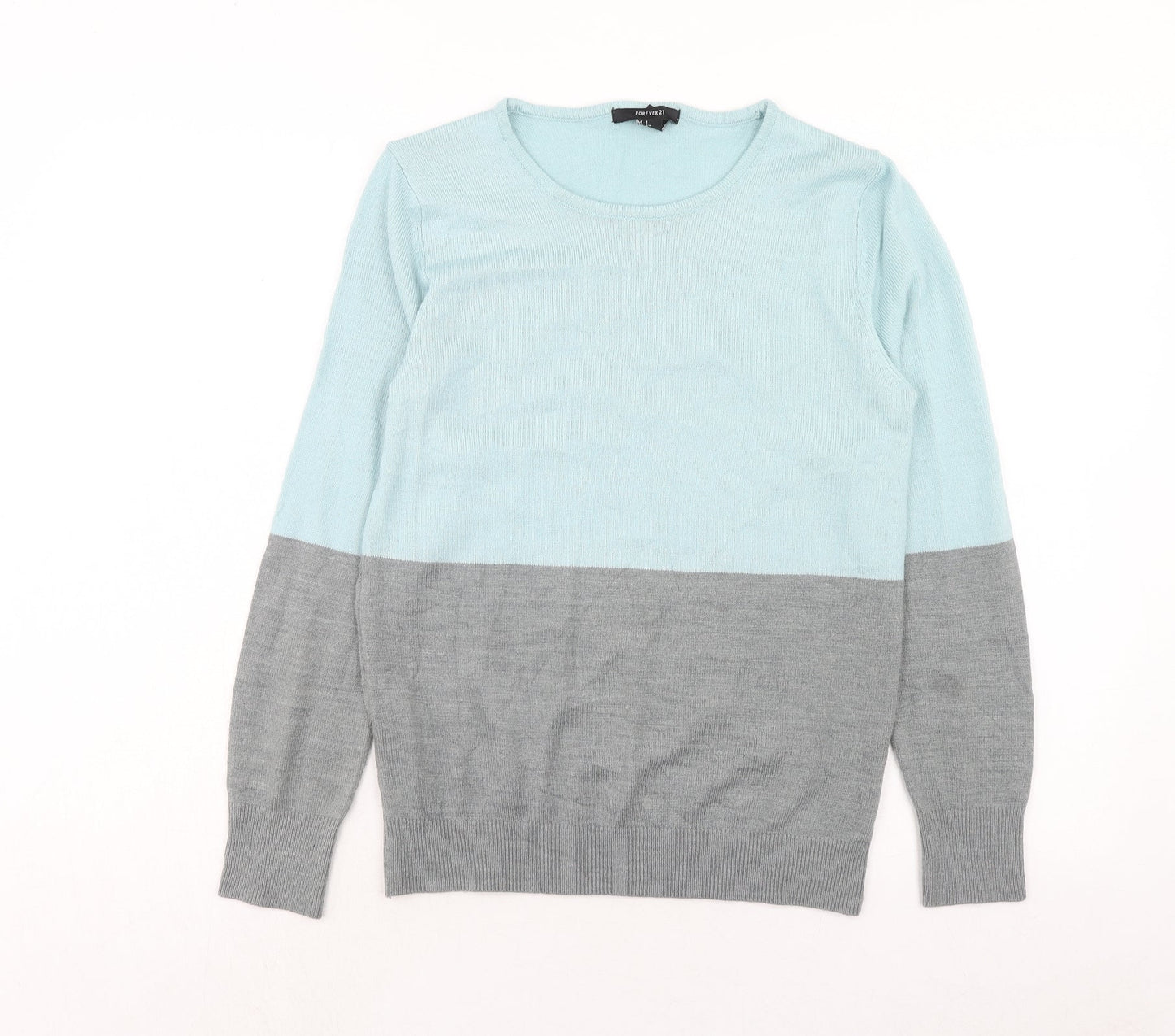 Womens UK Size S FOREVER 21 Blue Pullover Jumper