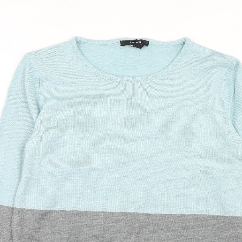 Womens UK Size S FOREVER 21 Blue Pullover Jumper