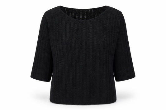 Anonymous Womens Black Round Neck Acrylic Pullover Jumper Size XL