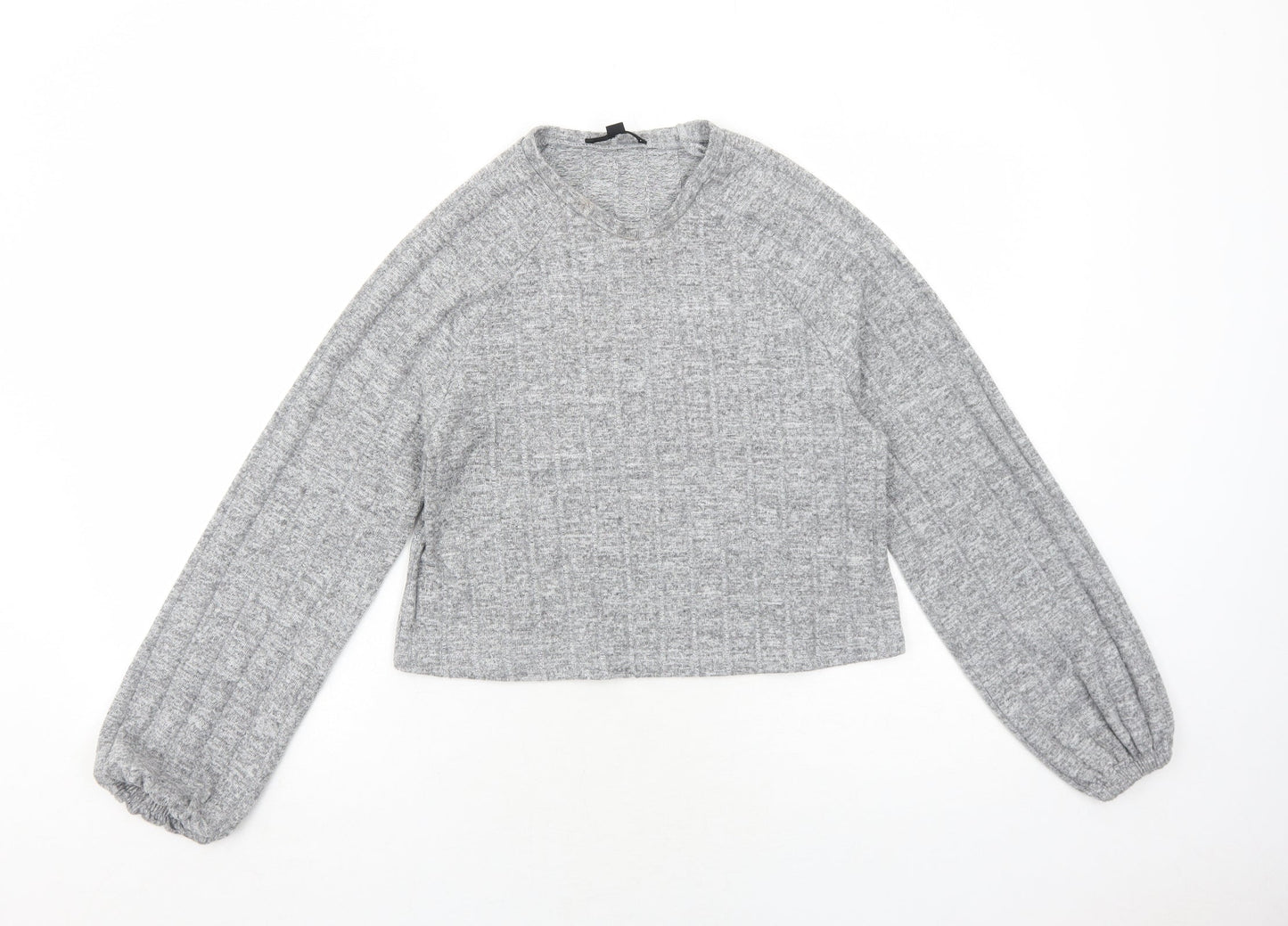 Womens UK Size 4 Missguided Grey Pullover Jumper