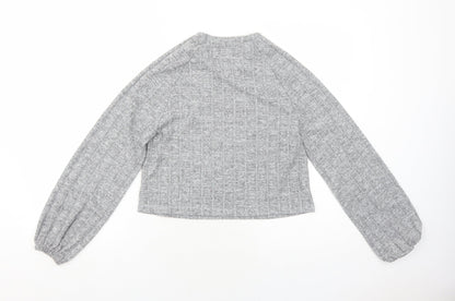 Womens UK Size 4 Missguided Grey Pullover Jumper