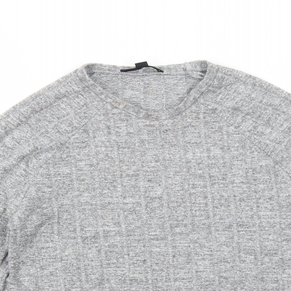 Womens UK Size 4 Missguided Grey Pullover Jumper