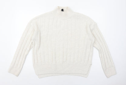 Womens UK Size M New Look Ivory Pullover Jumper