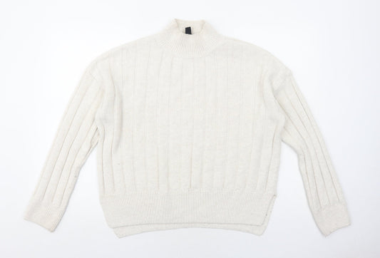 Womens UK Size M New Look Ivory Pullover Jumper