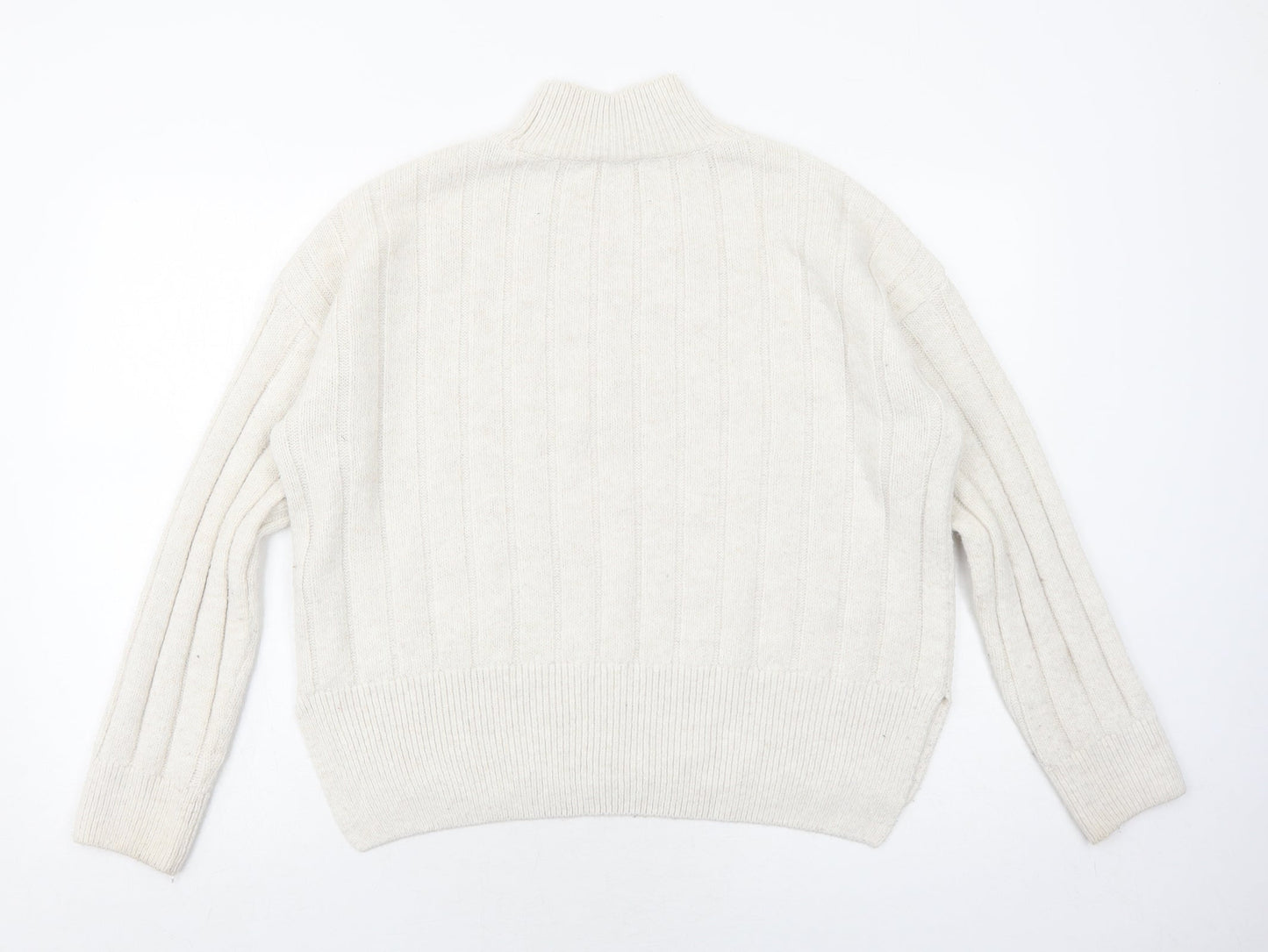 Womens UK Size M New Look Ivory Pullover Jumper