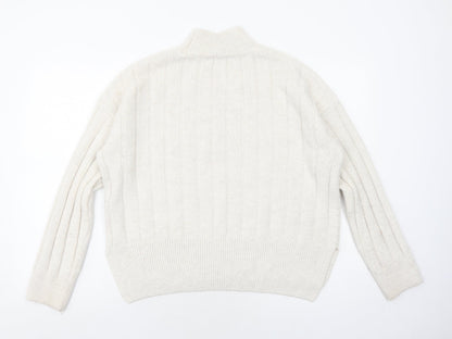Womens UK Size M New Look Ivory Pullover Jumper