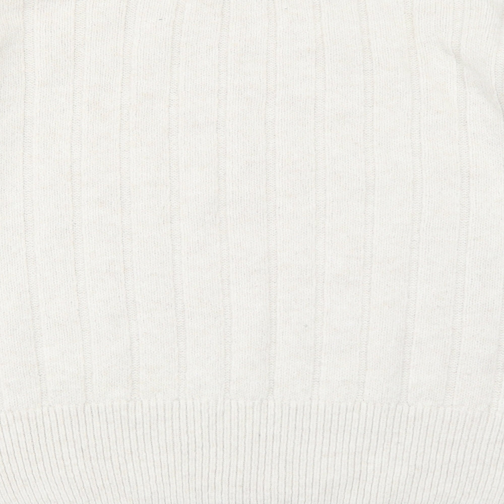 Womens UK Size M New Look Ivory Pullover Jumper