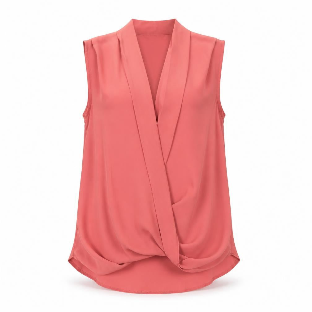 Womens UK Size 8 New Look Pink Basic Blouse