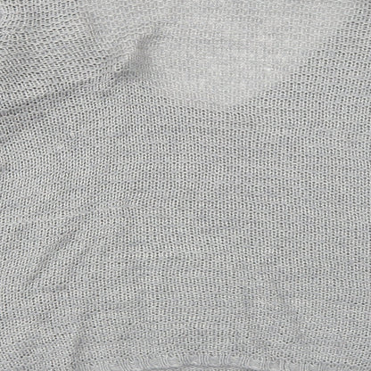 H&M Womens Grey V-Neck Acrylic Pullover Jumper Size S