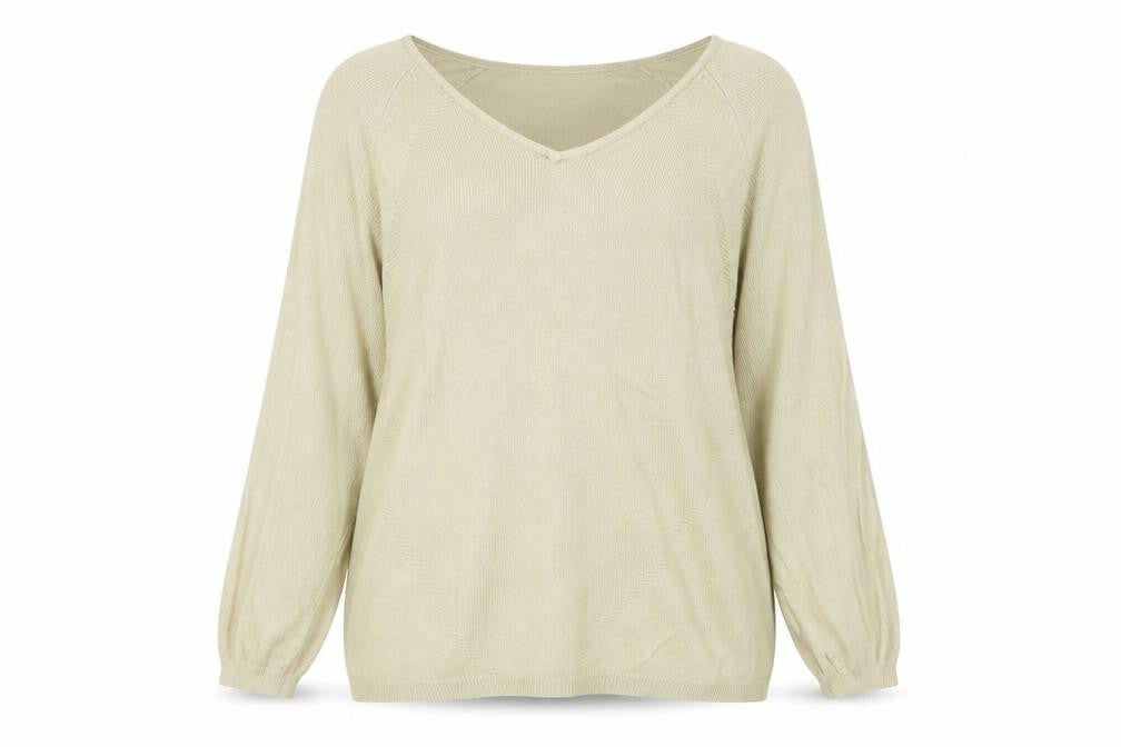 Womens UK Size XL Cable & Gauge Beige Pullover Jumper