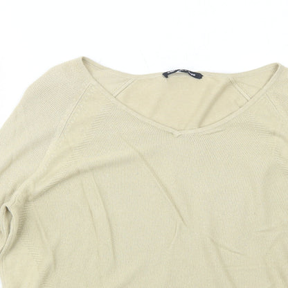 Womens UK Size XL Cable & Gauge Beige Pullover Jumper