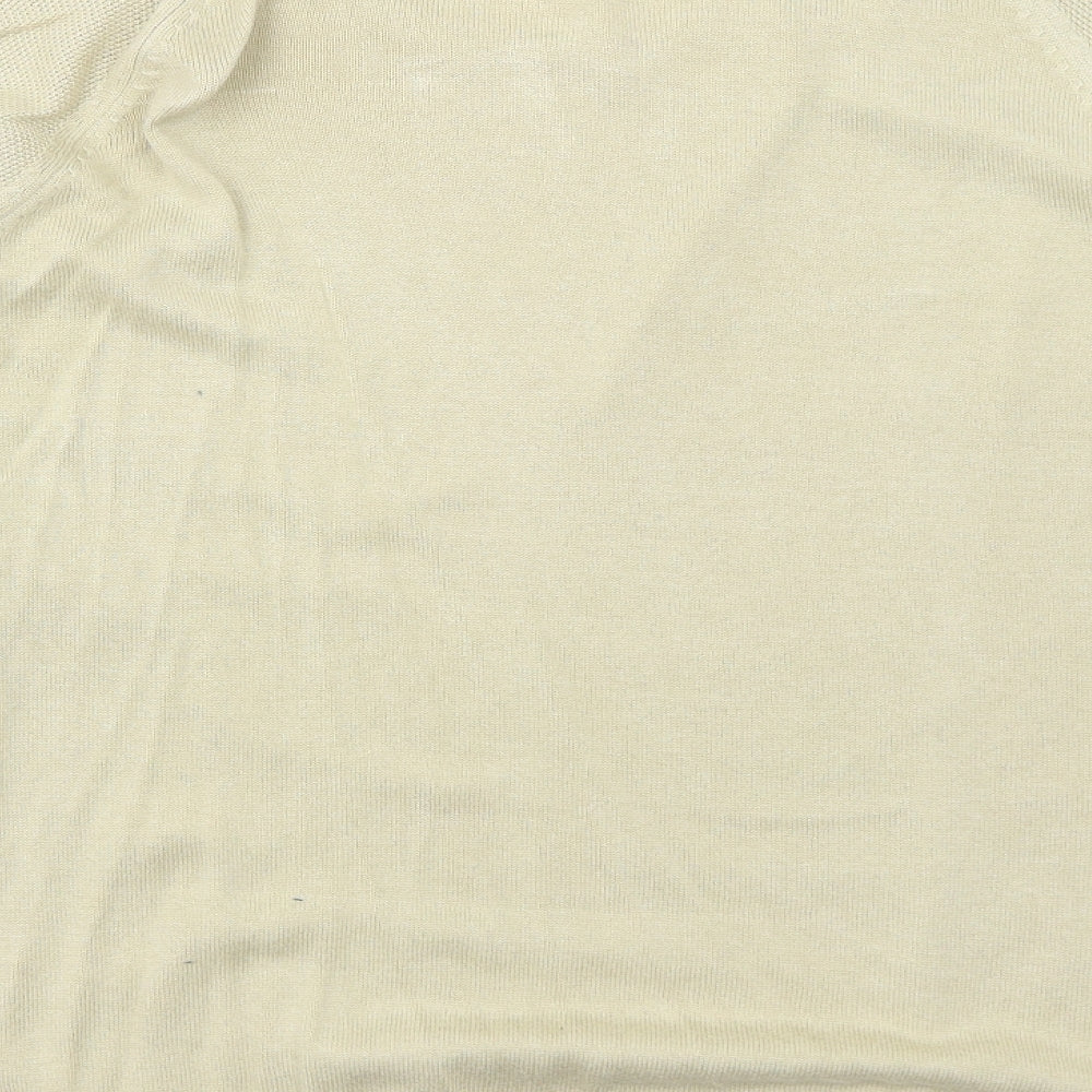 Womens UK Size XL Cable & Gauge Beige Pullover Jumper