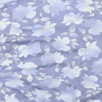 Deanes Womens Blue V-Neck Floral Polyester Cardigan Jumper Size 12