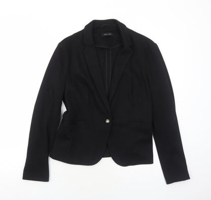 New Look Womens Black Polyester Jacket Blazer Size 12