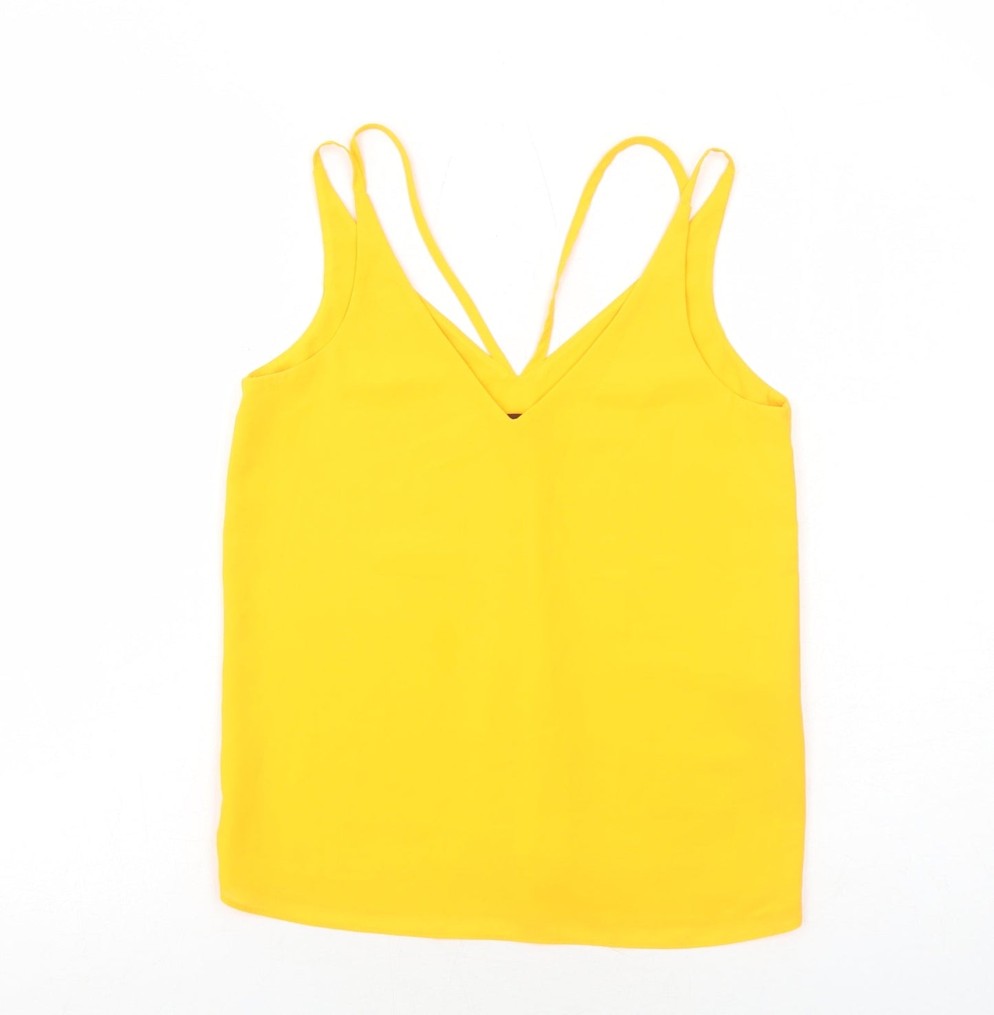 Womens UK Size 4 Topshop Orange Basic Tank