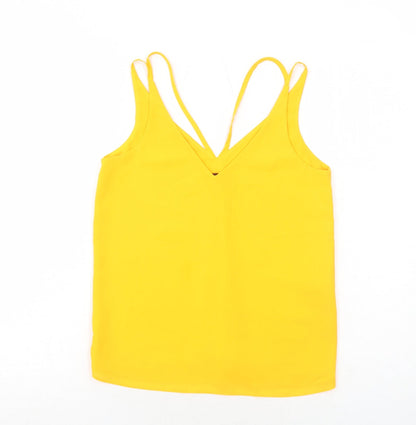 Womens UK Size 4 Topshop Orange Basic Tank