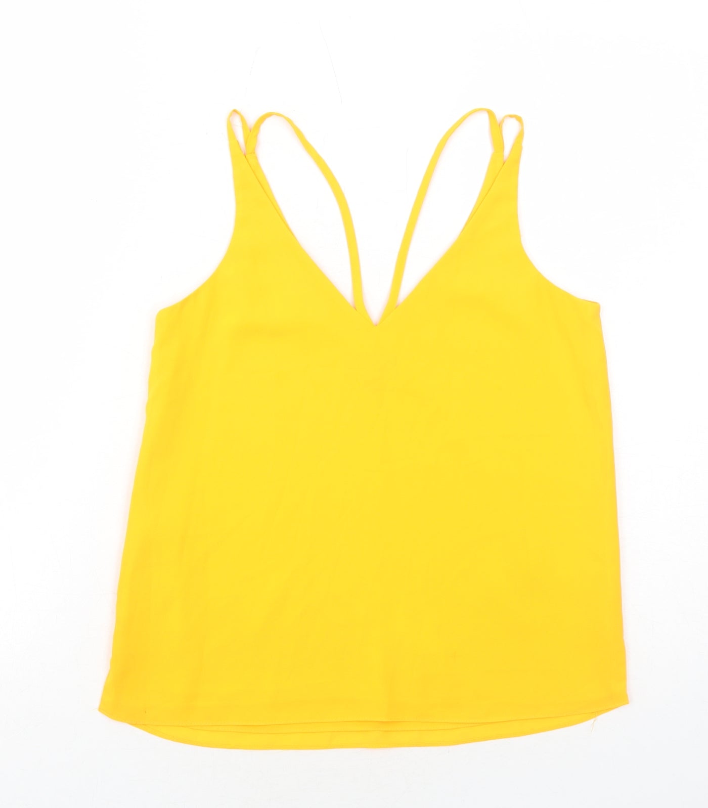 Womens UK Size 4 Topshop Orange Basic Tank