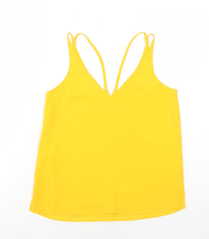 Womens UK Size 4 Topshop Orange Basic Tank