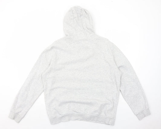 Brave Soul Womens Grey Cotton Pullover Hoodie Size L Pullover