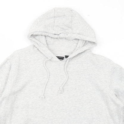 Brave Soul Womens Grey Cotton Pullover Hoodie Size L Pullover