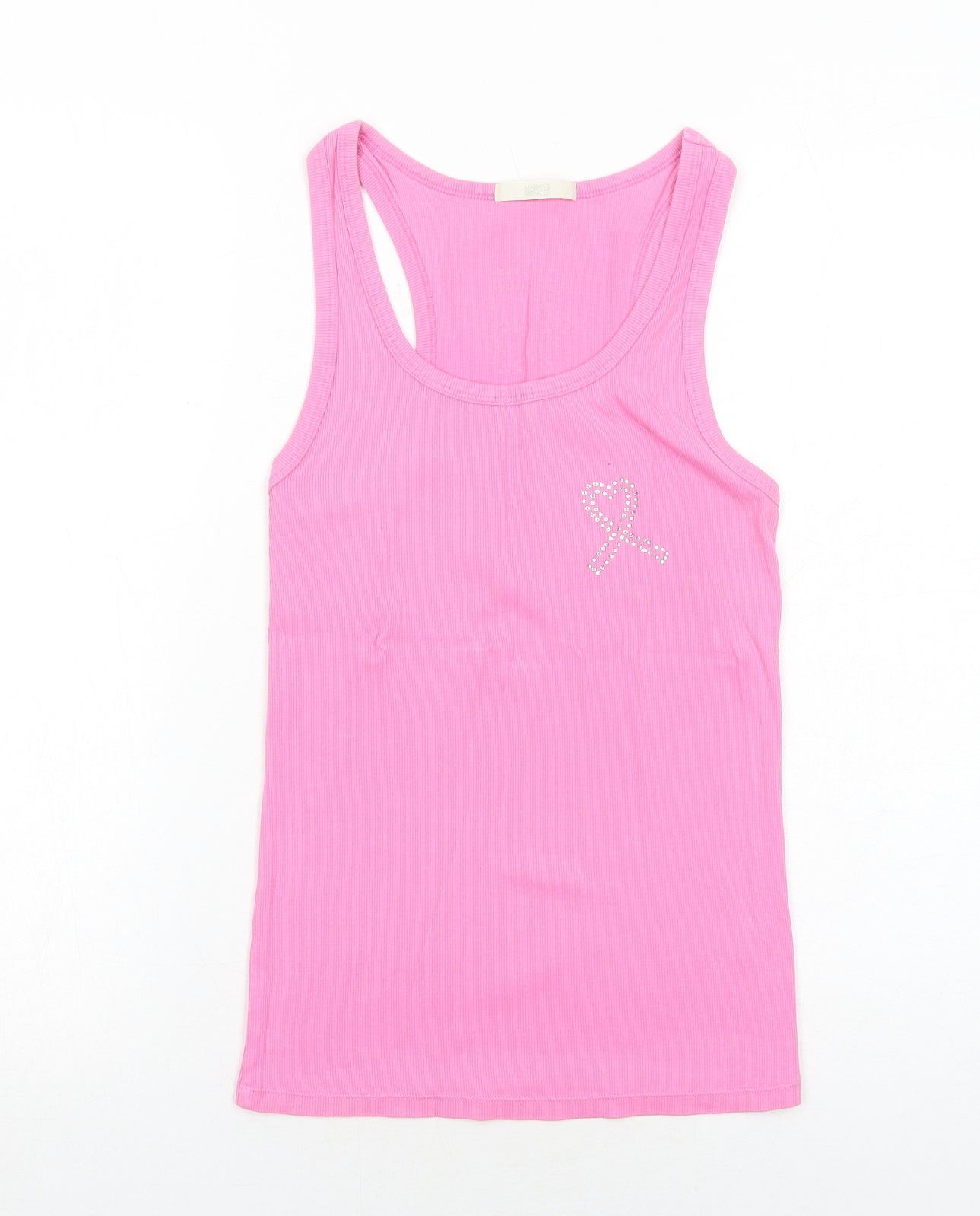 Womens UK Size 16 Marks and Spencer Pink Basic Tank
