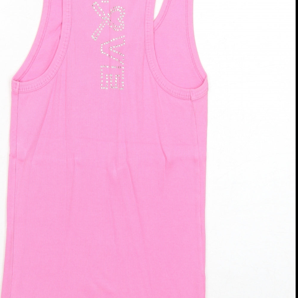 Womens UK Size 16 Marks and Spencer Pink Basic Tank