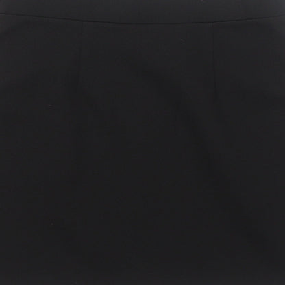 Miss Selfridge Womens Black Polyester Mini Skirt Size 8 - Side Stripe Detail