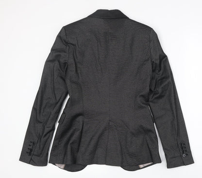 Zara Womens Grey Polyester Jacket Suit Jacket Size S