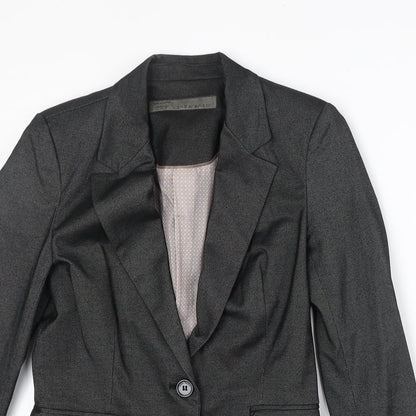Zara Womens Grey Polyester Jacket Suit Jacket Size S