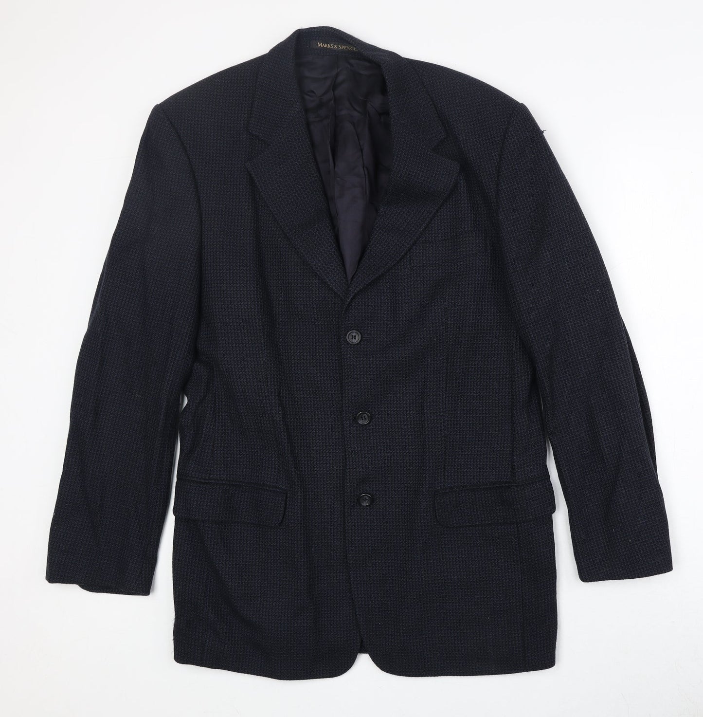 Mens UK Size 40 Marks and Spencer Regular Blue Suit Jacket