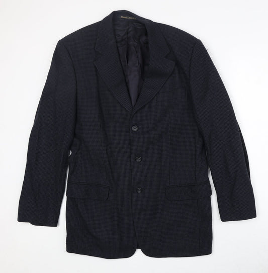 Mens UK Size 40 Marks and Spencer Regular Blue Suit Jacket