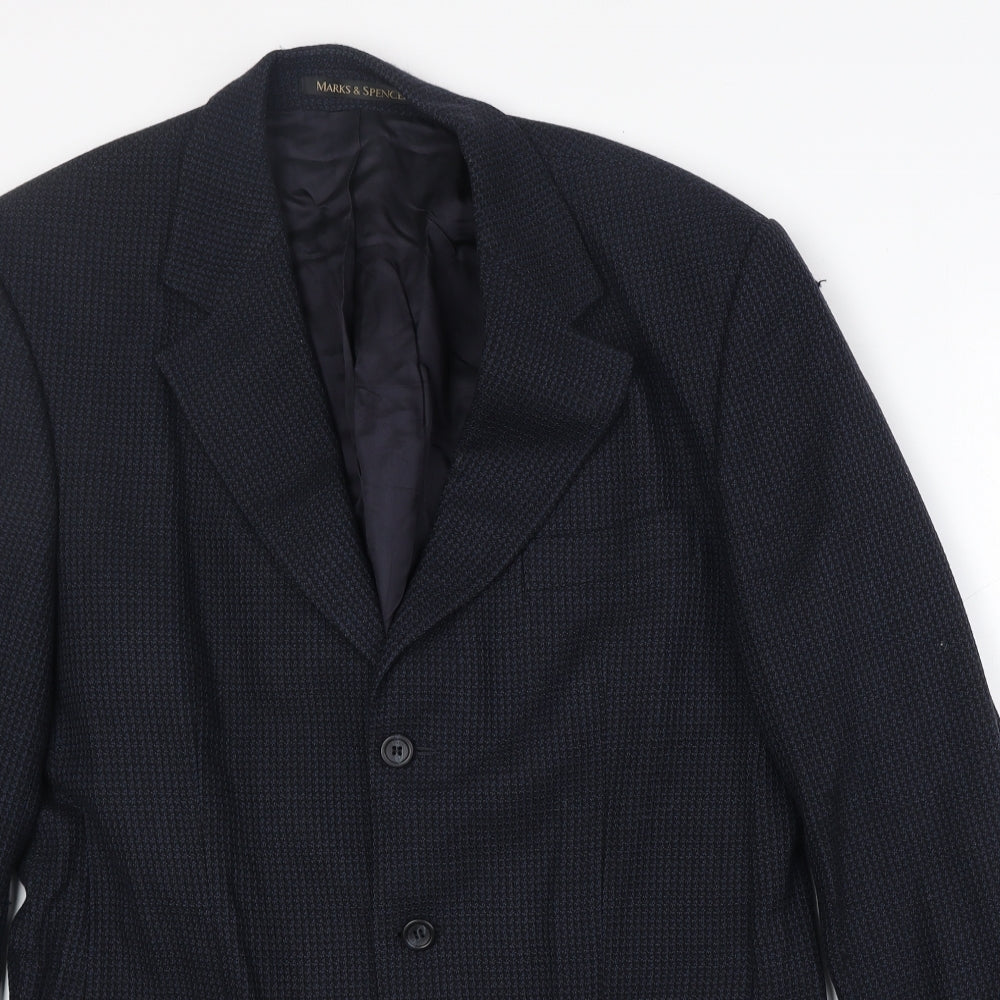 Mens UK Size 40 Marks and Spencer Regular Blue Suit Jacket