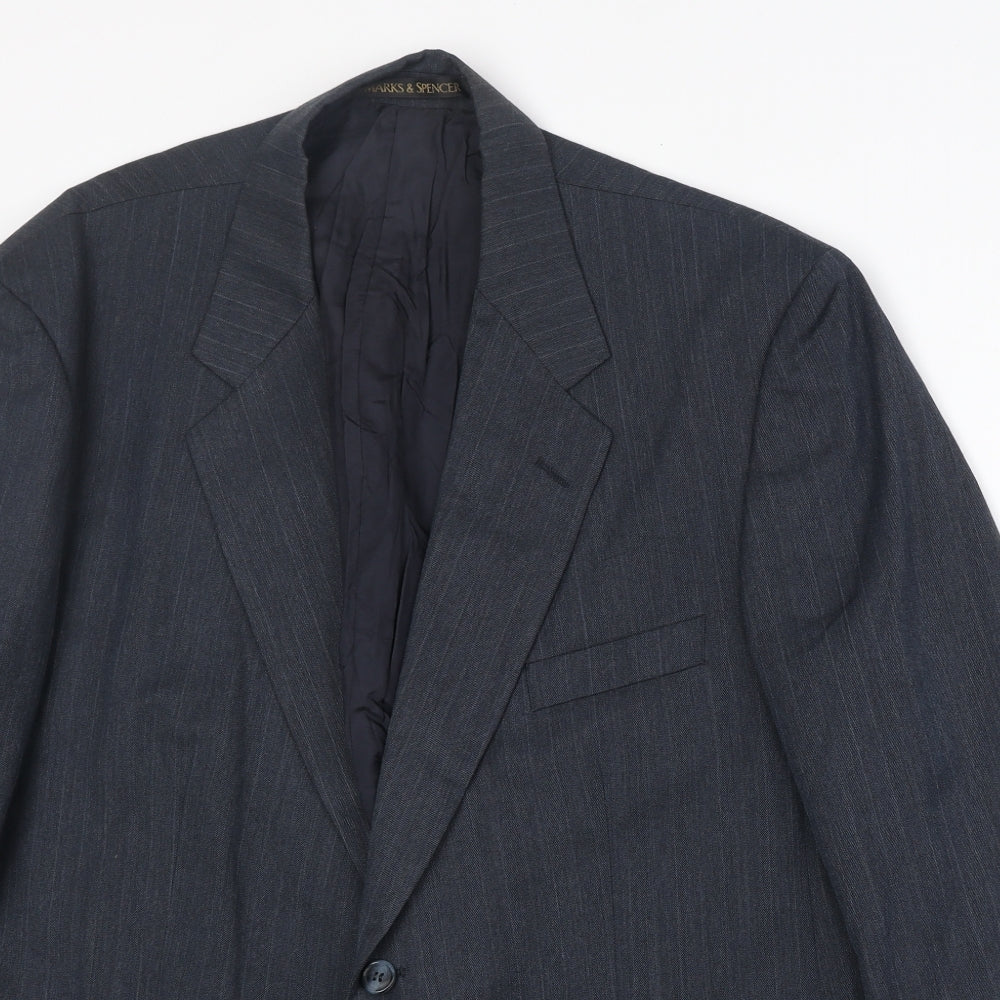Mens UK Size 44 Marks and Spencer Regular Blue Suit Jacket