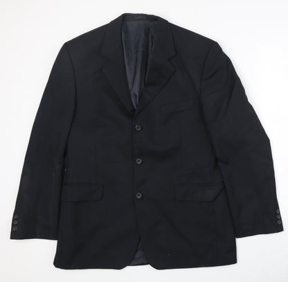 Mens UK Size 44 Burton Regular Black Suit Jacket