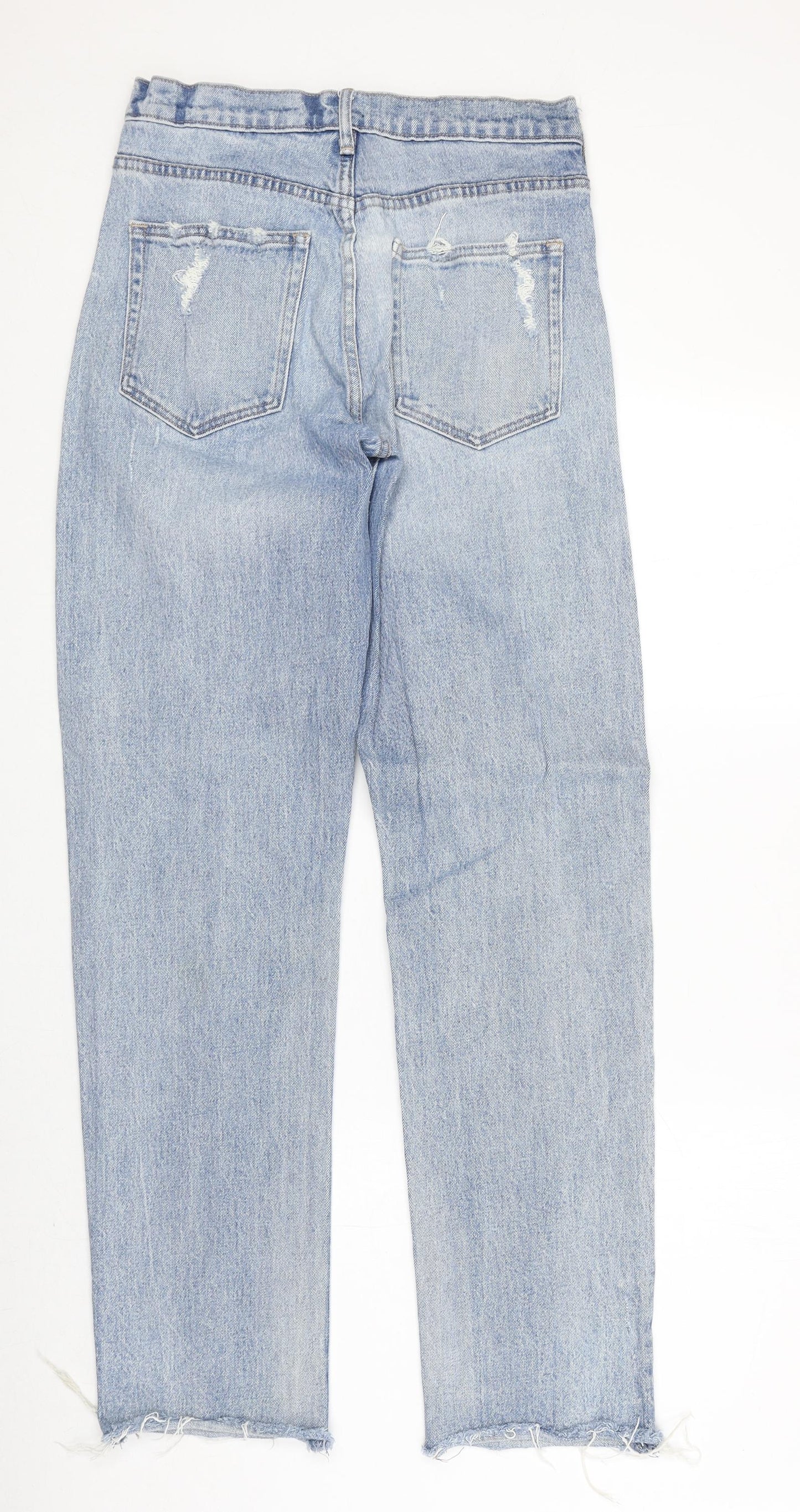 Gap Womens Blue Cotton Straight Jeans Size 27 in Regular Zip