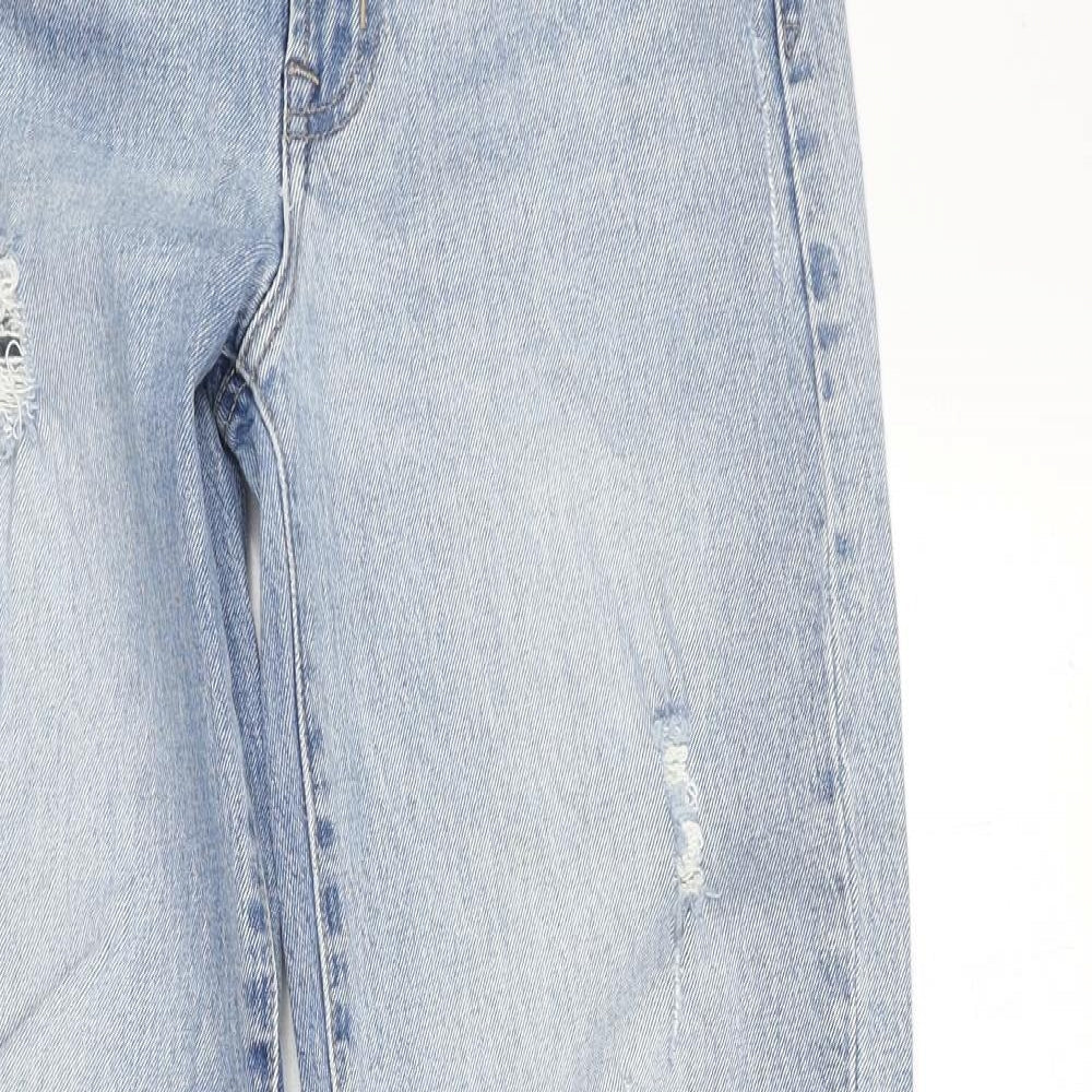 Gap Womens Blue Cotton Straight Jeans Size 27 in Regular Zip