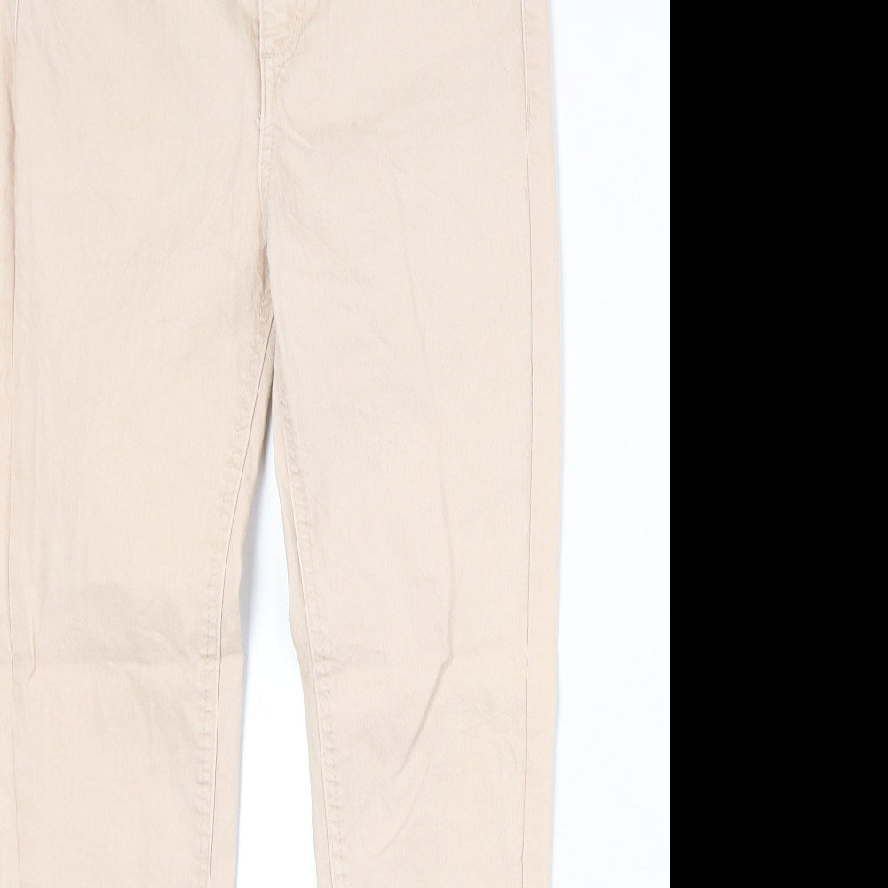 Peacocks Womens Pink Cotton Straight Jeans Size 10 Regular Zip