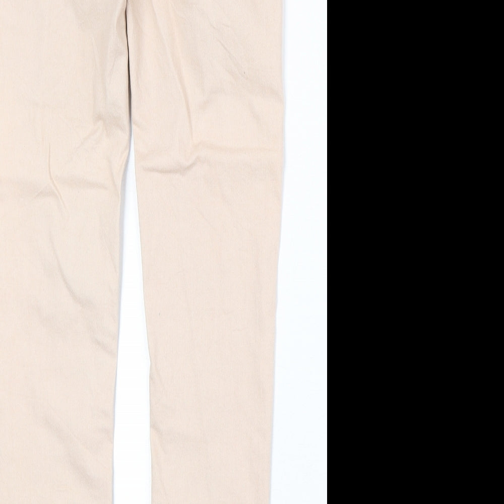 Peacocks Womens Pink Cotton Straight Jeans Size 10 Regular Zip