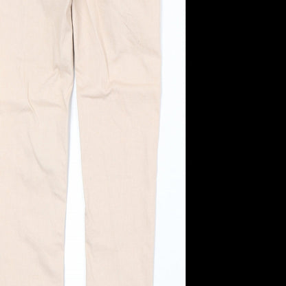 Peacocks Womens Pink Cotton Straight Jeans Size 10 Regular Zip